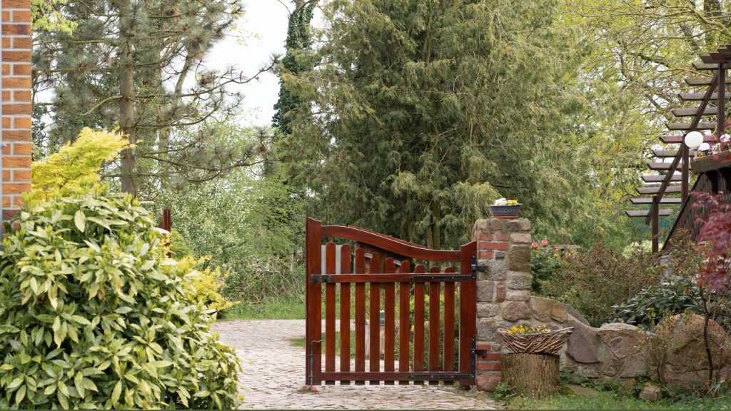 Wooden garden gates
